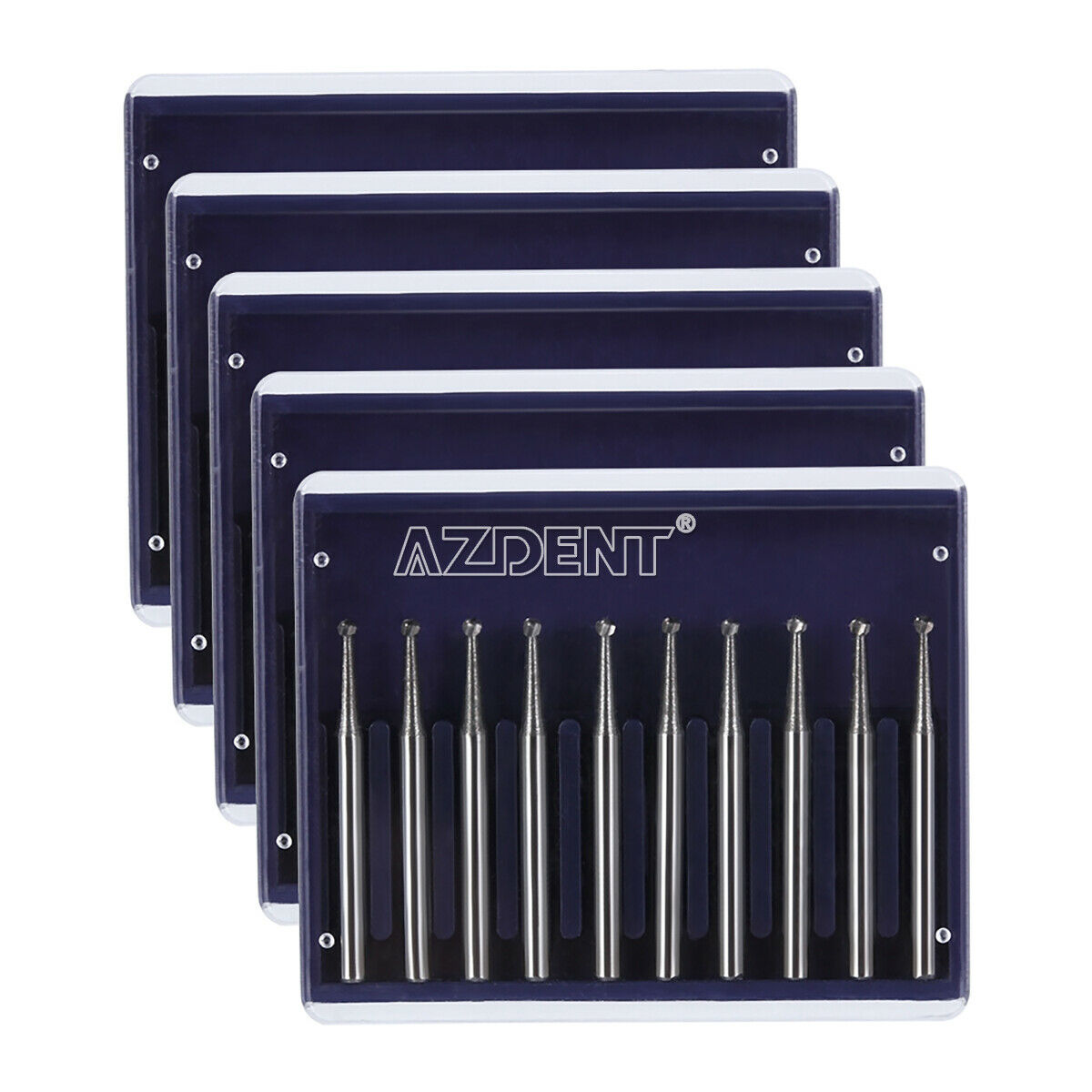 10X Dental Lab Carbide Tungsten Steel Burs Drill for High Speed Handpiece FG 2