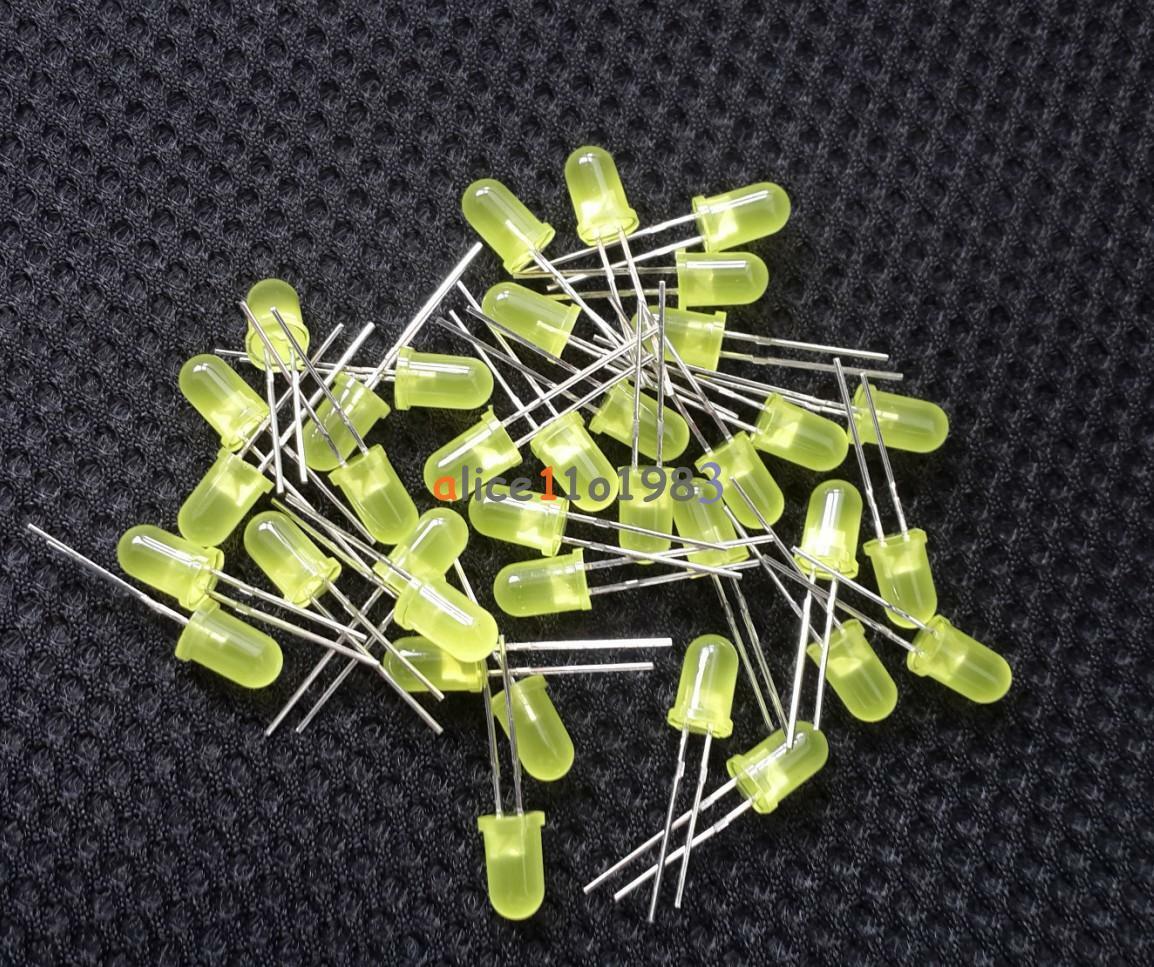 100Pcs LED F5 5MM Yellow COLOR Yellow LIGHT Super Bright Bulb Lamp