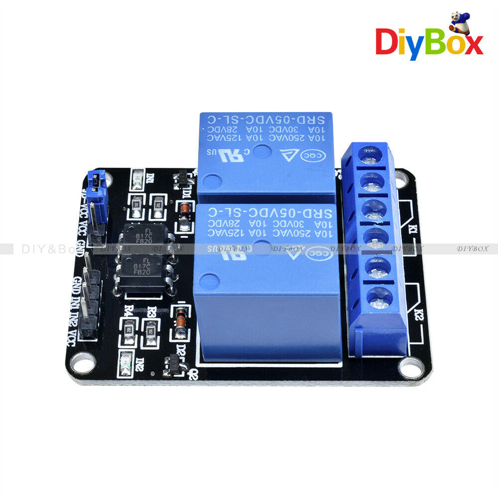 2 Channel Relay Module 5V 2 CH with Optocoupler for PIC AVR DSP ARM Arduino