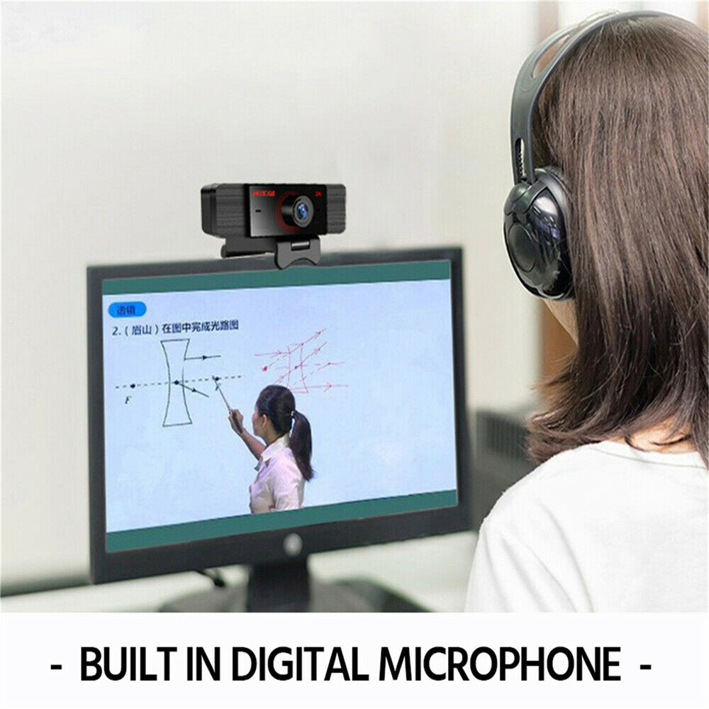 Webcam Full HD 2K 30FPS Web Camera with Microphone for Computer Laptop Desktop