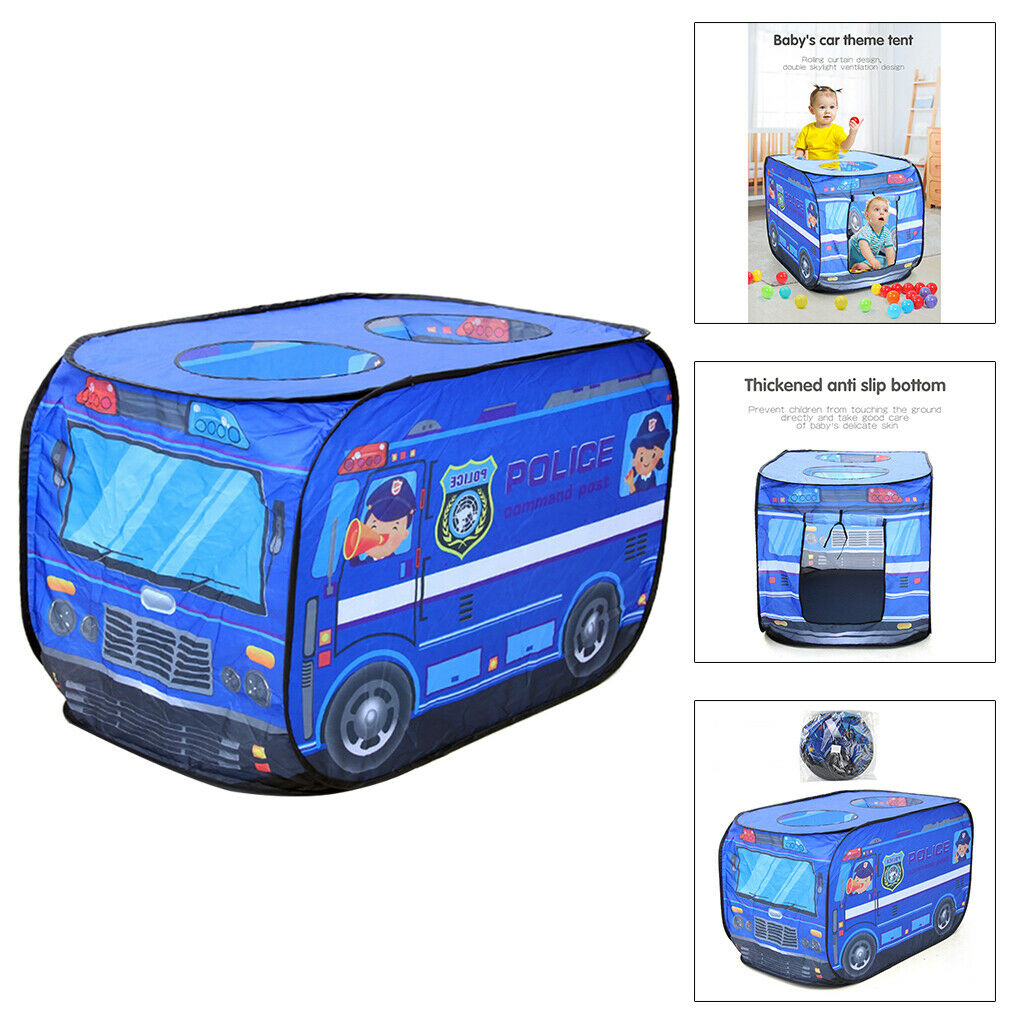 Kids Play Tent Boys & Girls Pretend Play House Social Bonding police car
