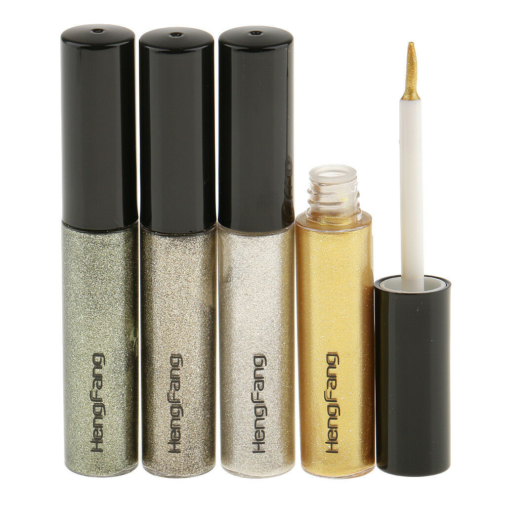 4Pcs Diamond Glitter Shimmer Style Liquid Eyeliner Eyeshadow Colorful Set
