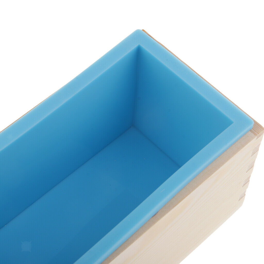 2sets Multifunctional Soap Cutter + Silicone Soap Making Loaf Mould Wood Box