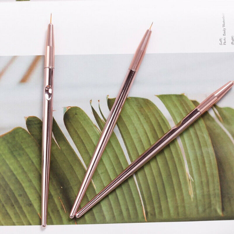 3pcs Nail Art Brush Set Line Drawing Painting Pen UV Gel Polish Manicure To XC