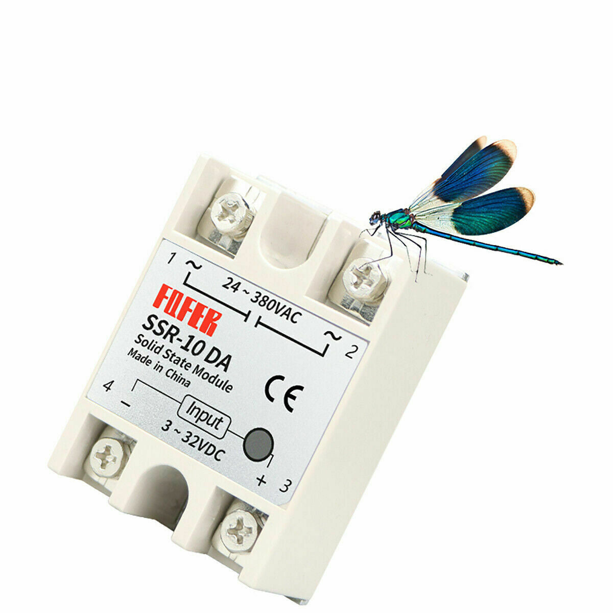 Solid State Relay Module DC--AC Single Phase 3-32VDC Silent Non-Contact SSR-10DA