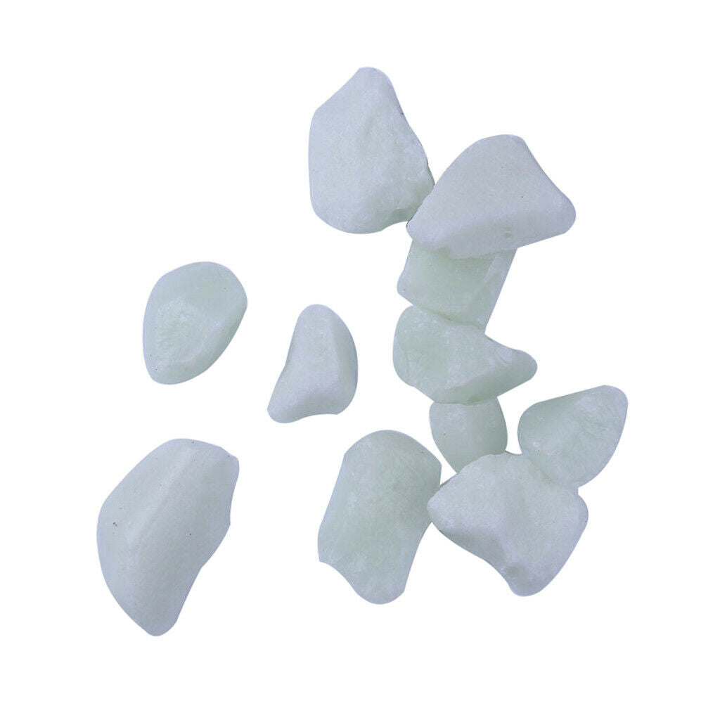 100g Glow In Dark Stone Rock Pebbles For Garden Aquarium Decor Blue