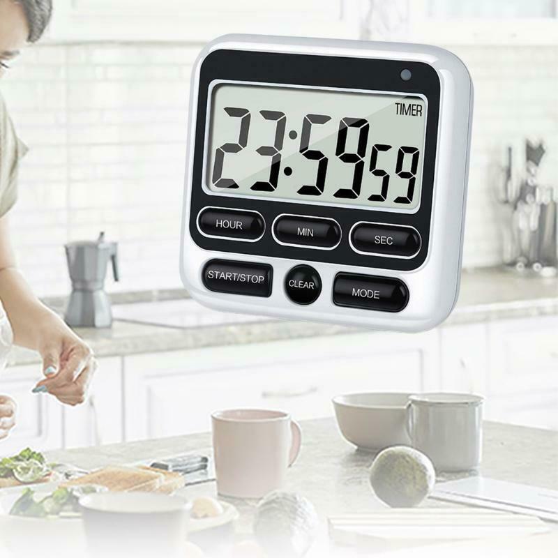 Large Screen Digital Kitchen Timer Countdown Loud Time Management Alarm Clock