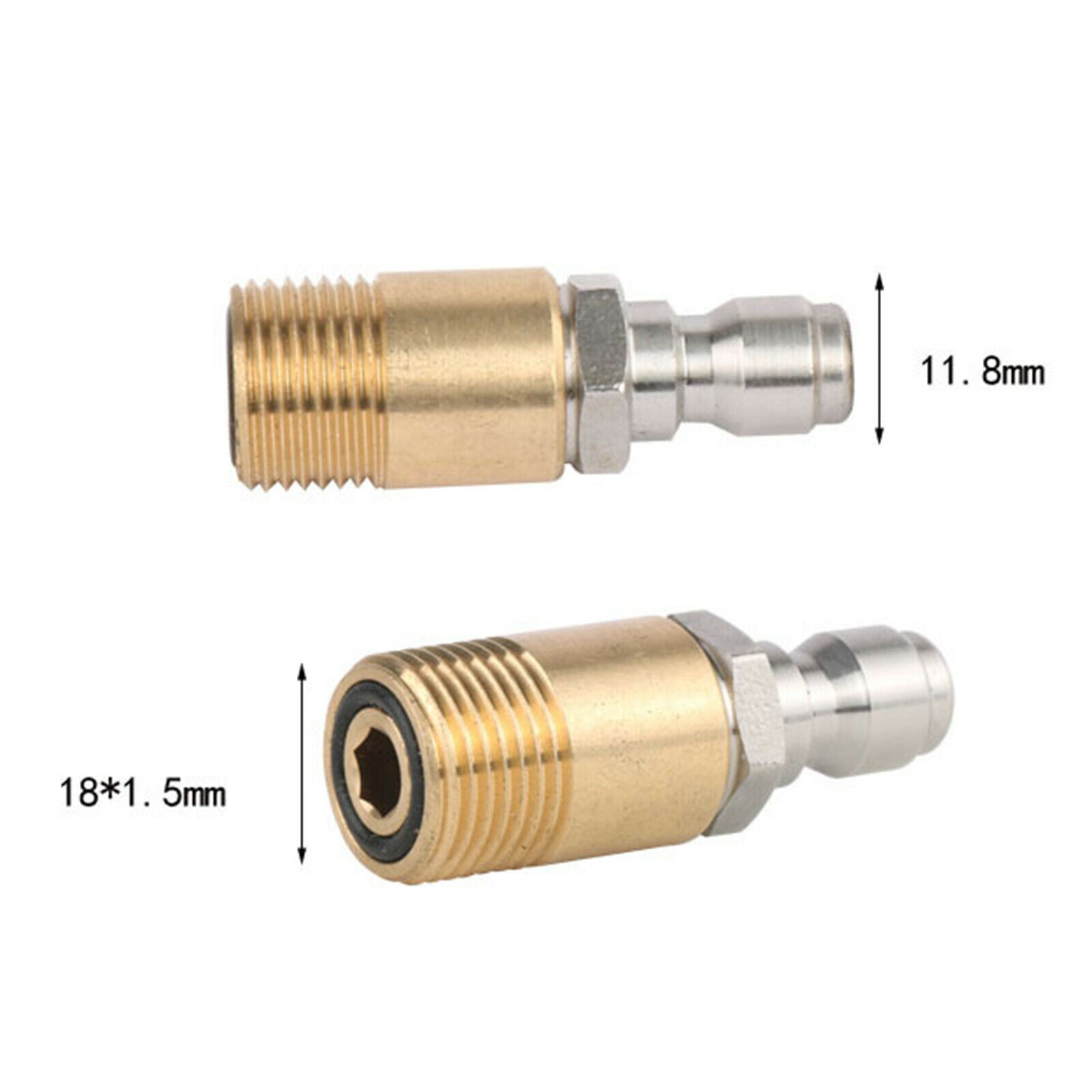M18 Pressure Washer Adapter Set Quick Connect Quick Release Solid Brass 1/4"