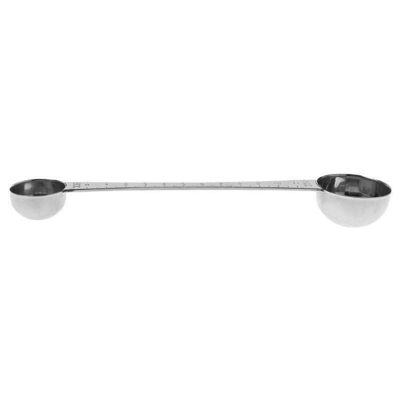 Stainless Steel Double Ends Measuring Spoon With Scale Coffee Scoop Tablespoon