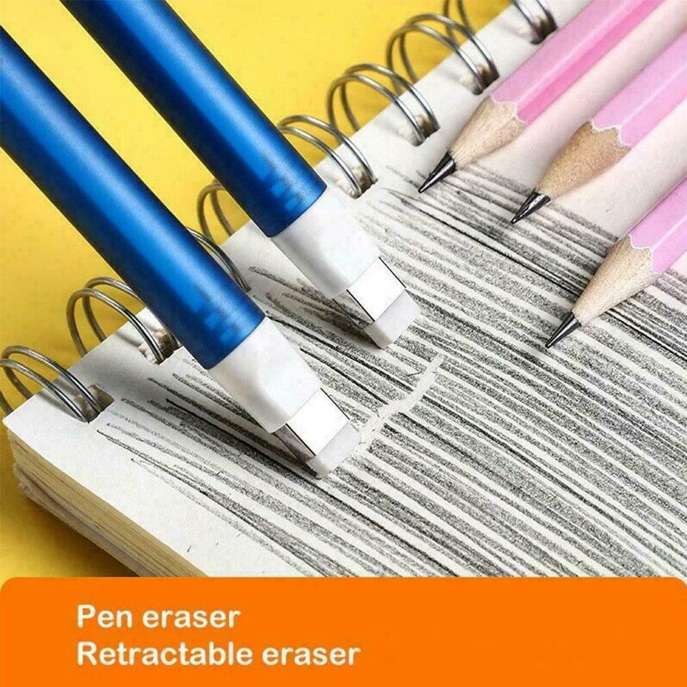 Correction Supplies Pencil Rubber Retractable Press Eraser See Videoâœ¨ NEW