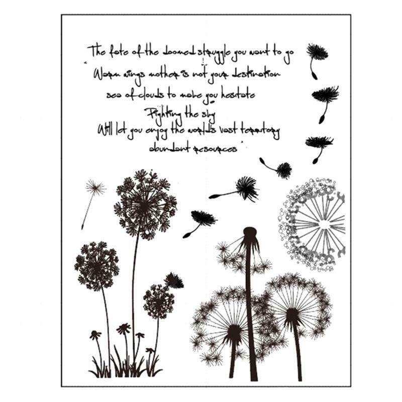 Dandelion Silicone Clear Seal Stamp DIY Scrapbooking Embossing Photo Album Decor