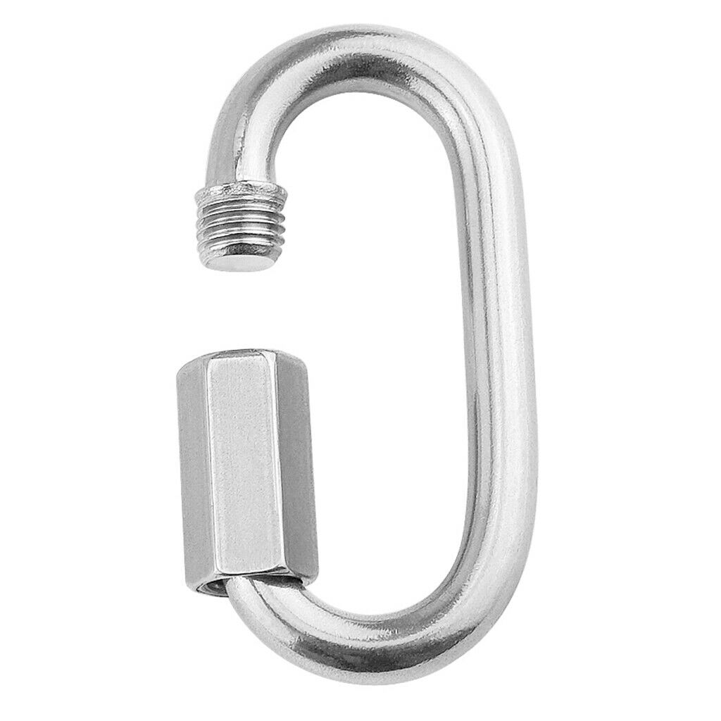 Quick Link Screw Lock Chain Fastener Hook Carabiner 304 Stainless Steel