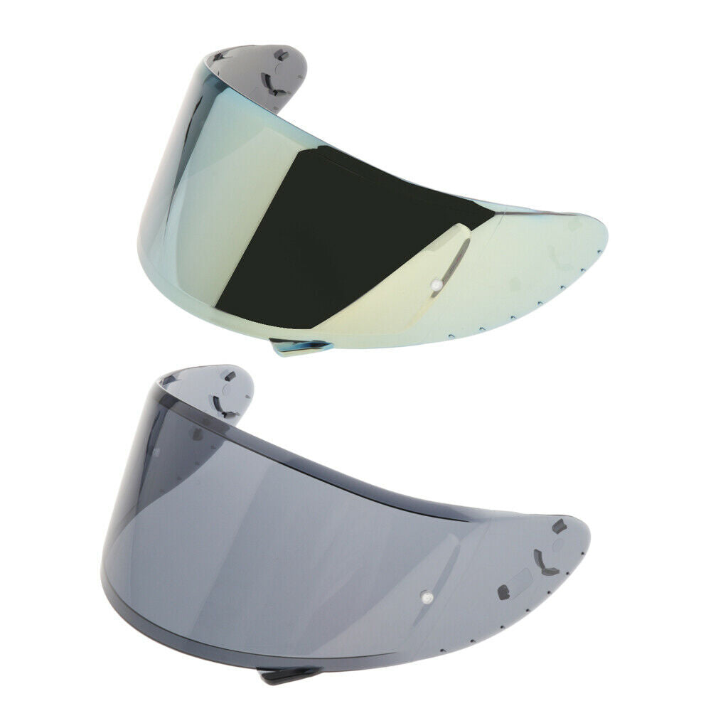 2-Pack Motorcycle Helmet HD Visor for X14 Z7 Bike Face Shield Golden Gray