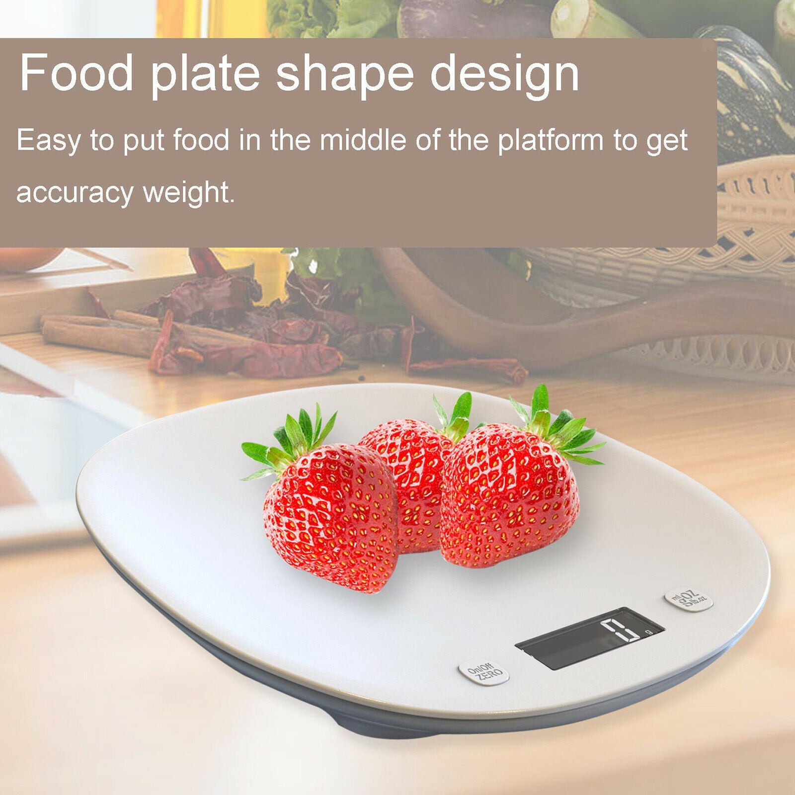 LE-K16 Digital Home Food Scale 22lb for Baking Meal Prep Keto Diet 1g/0.1oz