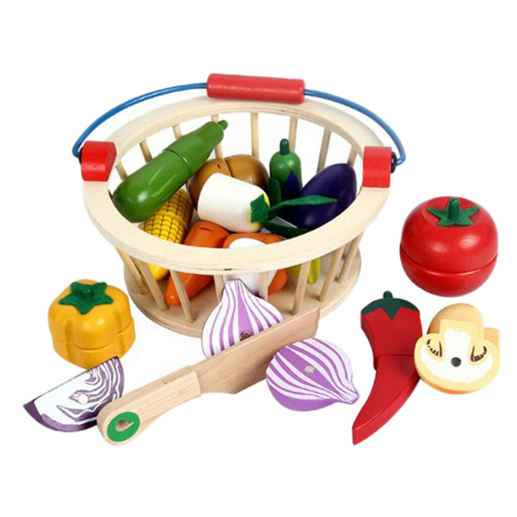 14Pcs/set Role Play Accessories Cutting Toys Kitchen Food Fruits Cutting