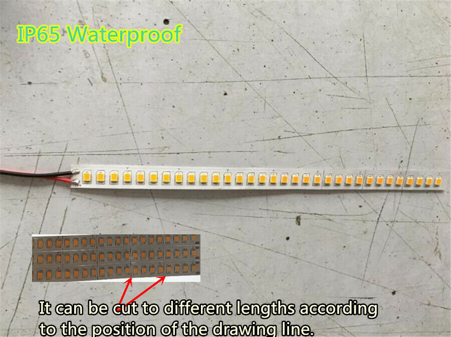Pair 28cm Car Rear View Mirrors Turn Signal Lamp Flowing LED Amber Light Strip