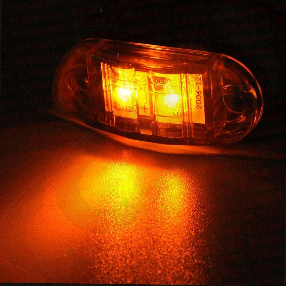Truck Trailer Side Marker Clearance Light  LED 12V Fish Shape Light Lamp Light