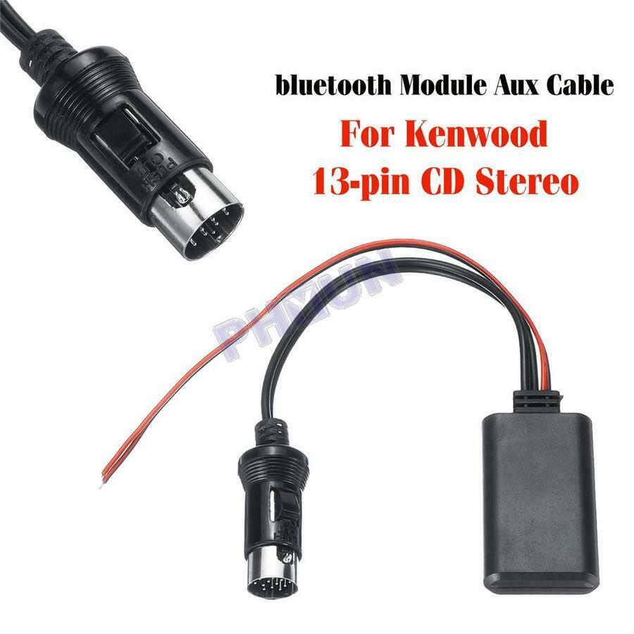 Car Bluetooth Module Audio Aux Cable Adapter For Kenwood 13-Pin CD Stereo Radio