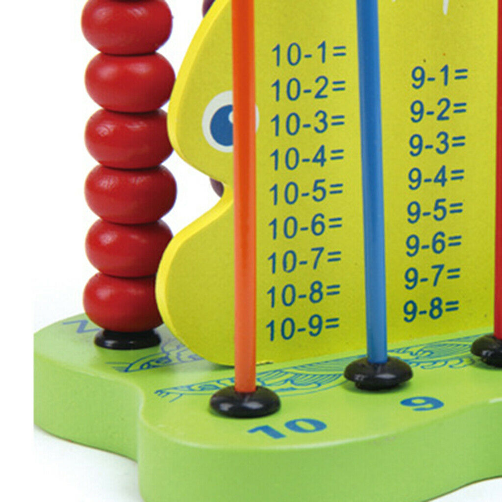 Kids Maths Learning Counting Abacus Mathematical Toys Bright Rainbow Color