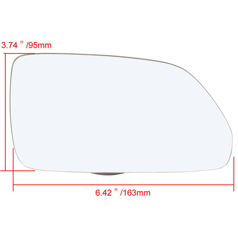 For VW Polo 9N3 2005-09 Right Passenger Side Mirror Glass Heated + Backing Plate