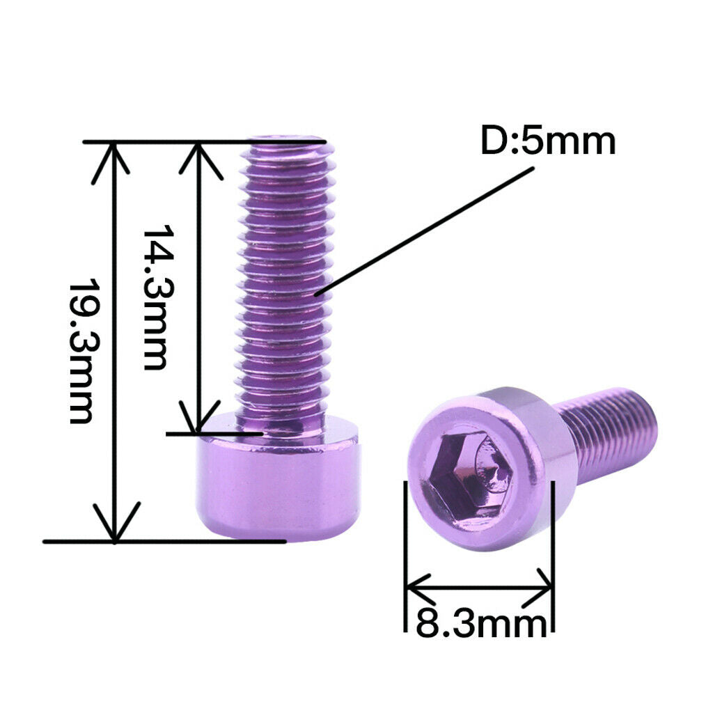 8 Pieces Lightweight Bike Water Bottle Cage Holder Bolts Screws Durable