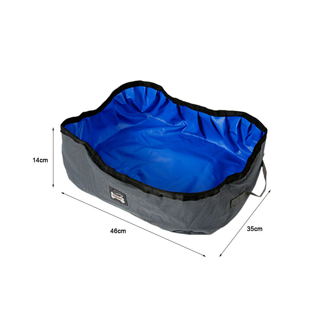 Portable and Foldable Cat Litter Box Case Kitty Toilet Seat Dusty Blue