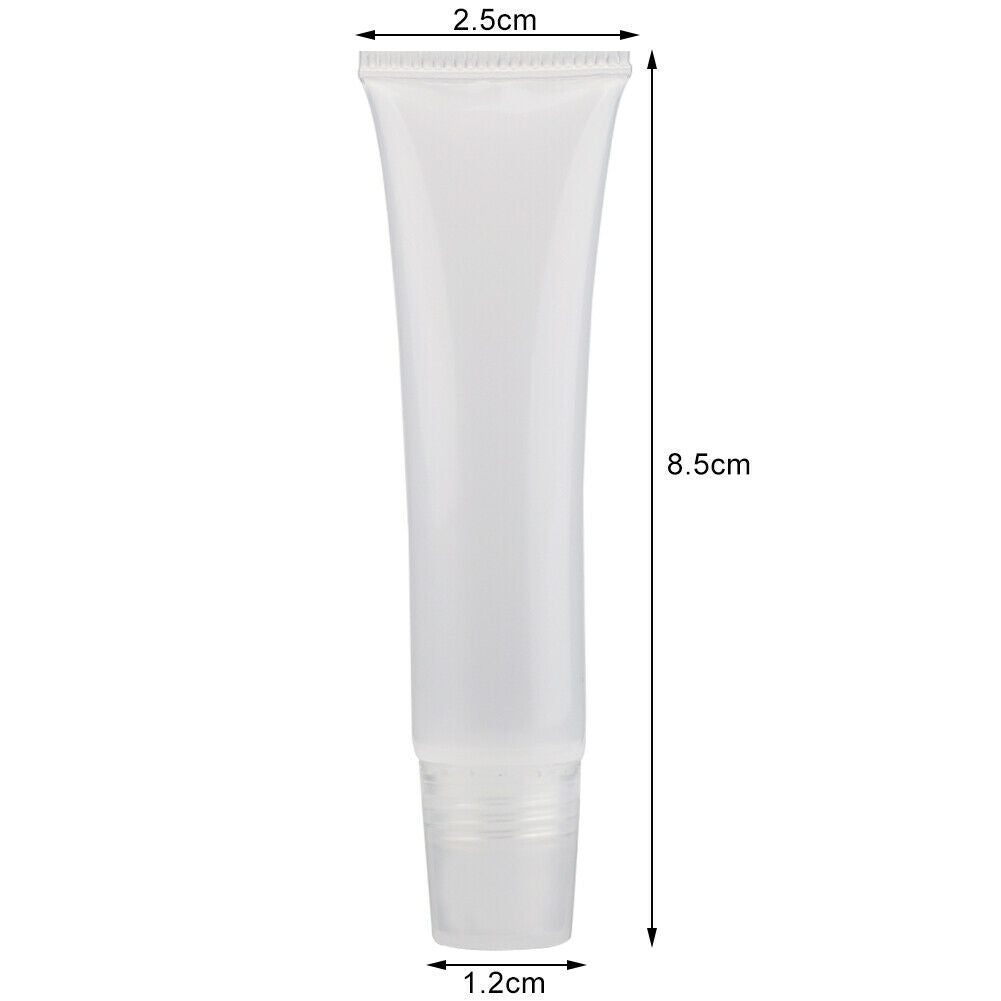 The 20pcs 8ml Empty Lipstick Tube Lip Balm Soft Tube Clear Lip Gloss Container