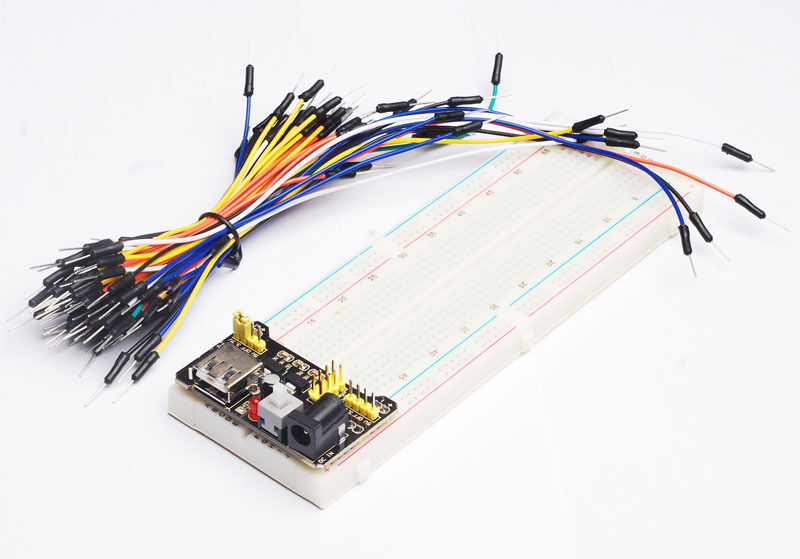 3PCS/Lot 3.3V/5V MB102 power module+830 points Breadboard +65Pcs jumper Wire Kit