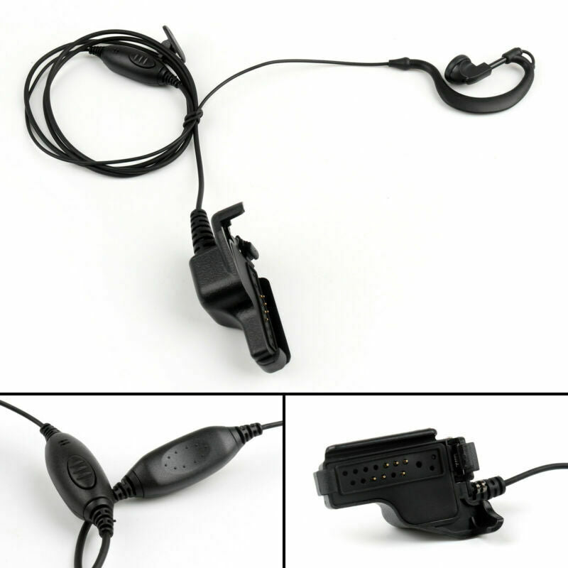 1xG-Shape Ear Hook Earpiece Headset PTT MIC Fr  XTS5000 MTX838 GP1200 UA