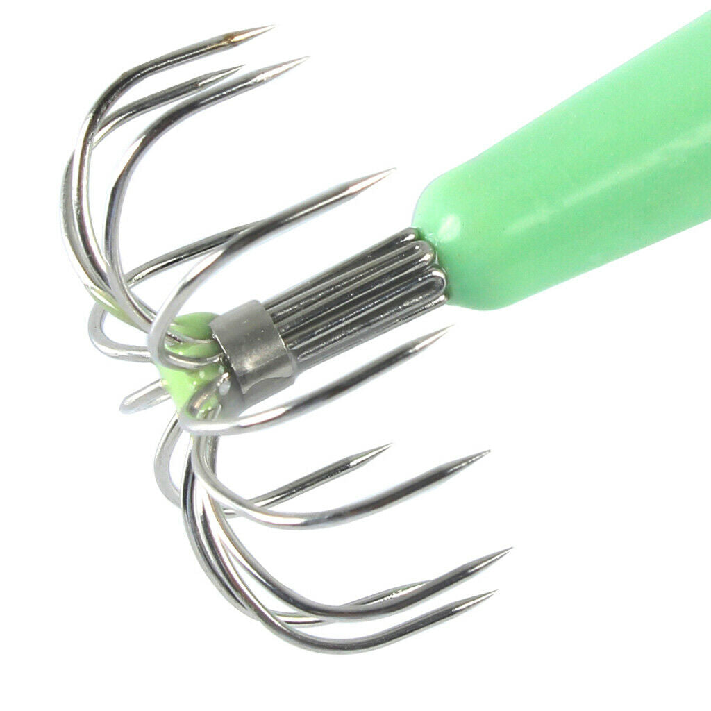 Pack Of 2pcs Sea Fishing Squid Jig Hook Saltwater Fishing Lures Hard Baits -