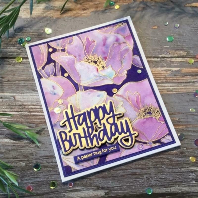 Happy Birthday Metal Cutting Dies Stencil Scrapbooking DIY Album Stamp Embossing