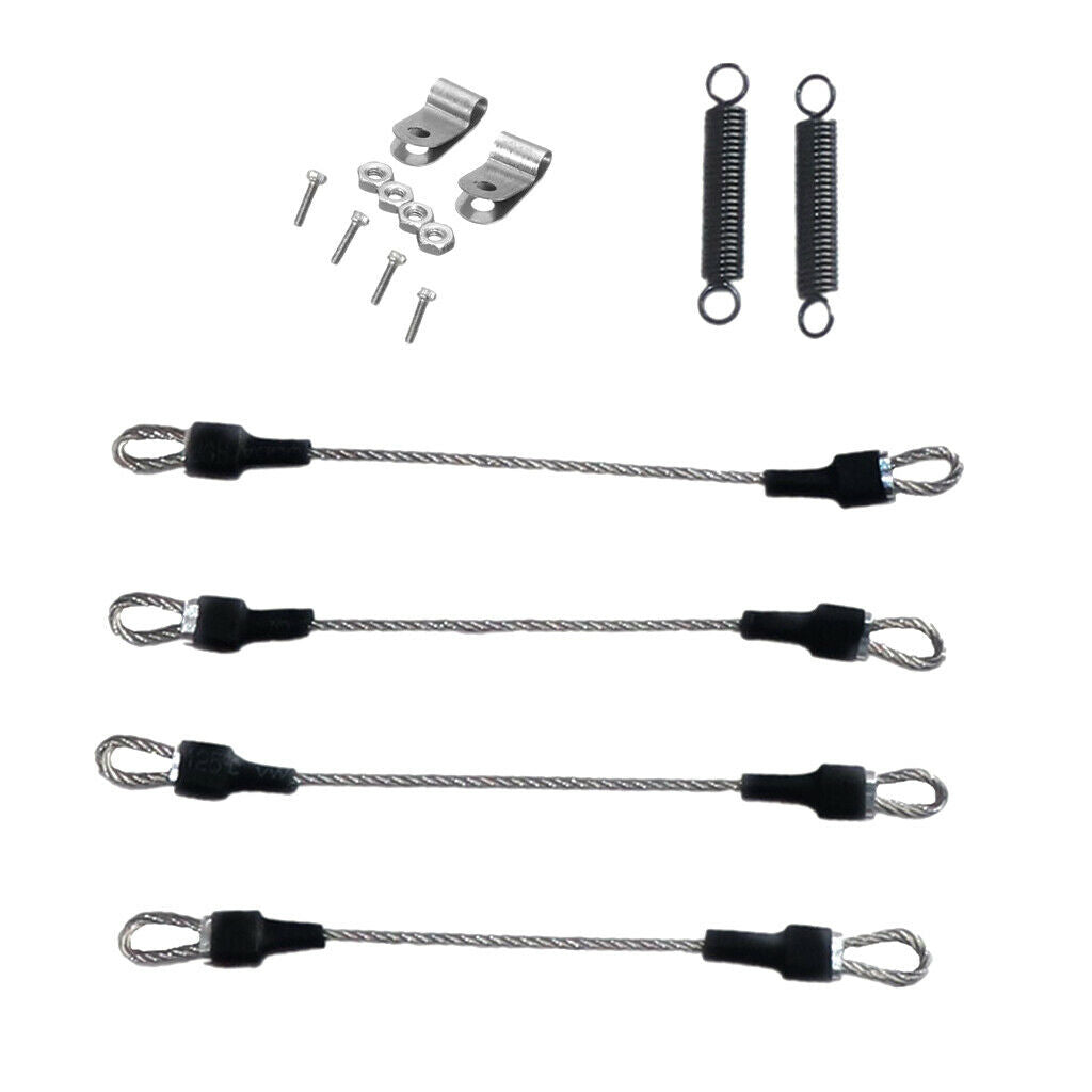 1/10 Scale RC Rock Crawler Steel Rope for Axial SCX10   Front Body Shells