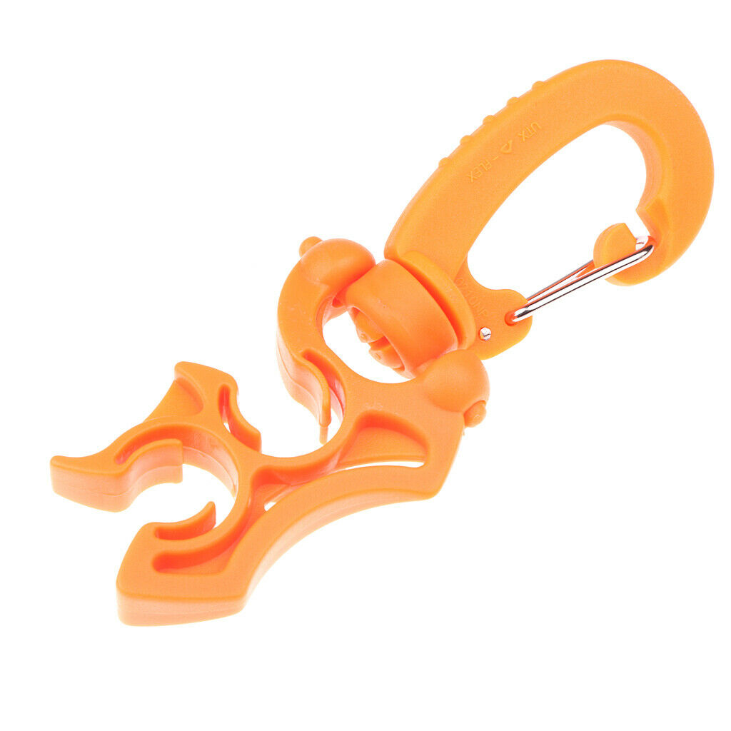 2 Units of Diving Hose Support Buckles Made of Orange And Yellow Silicone