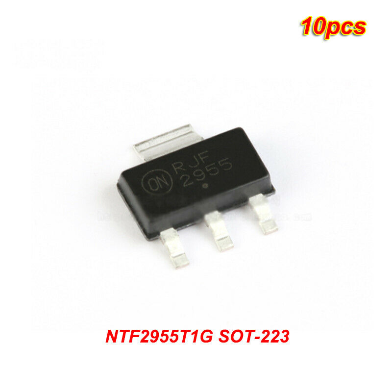 10pcs Transistors NTF2955T1G SOT-223 P channel -60V/-2.6A MOSFET Field effect