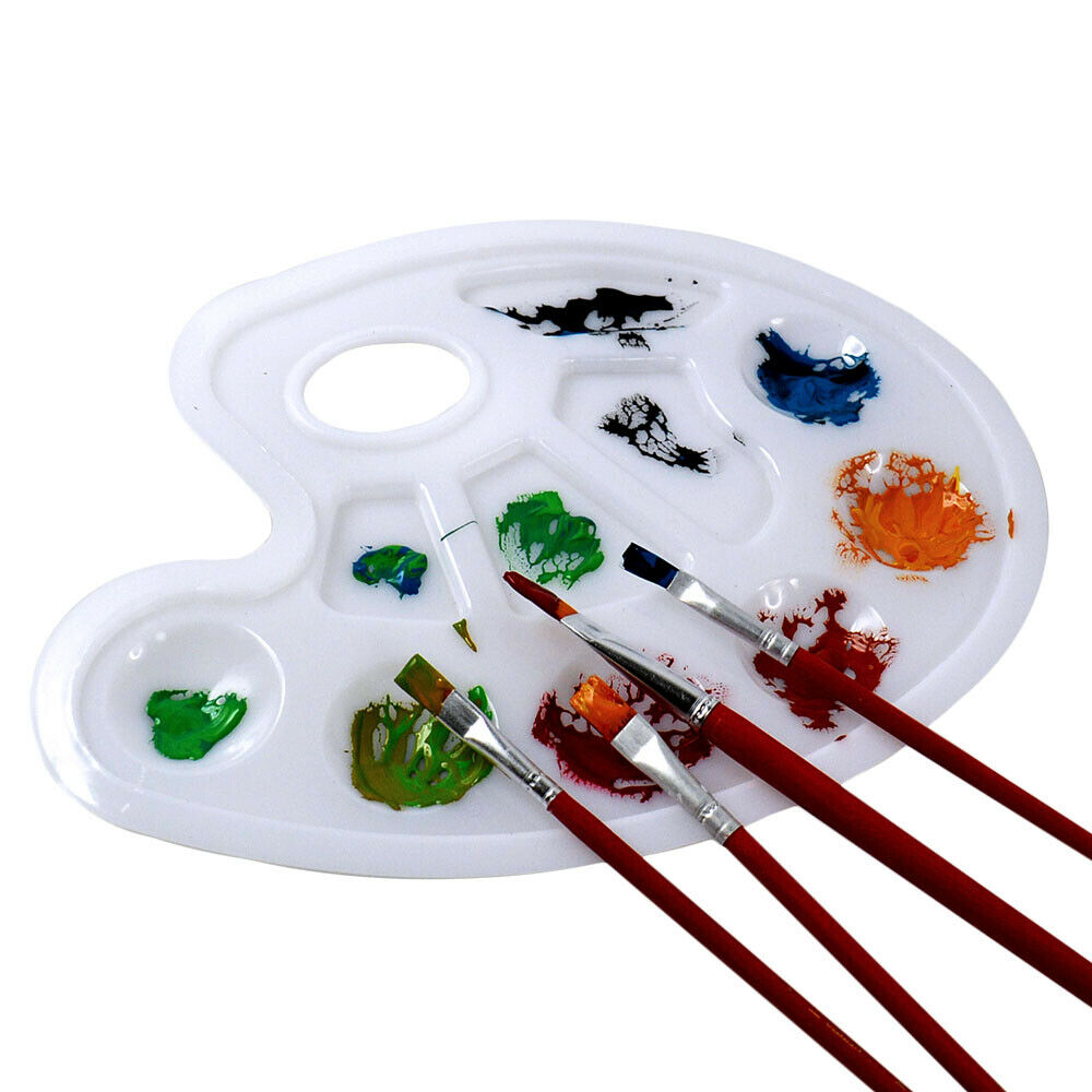 1Pcs White Plastic Watercolor Palette Supply Artist Art Alternatives Paint Tray