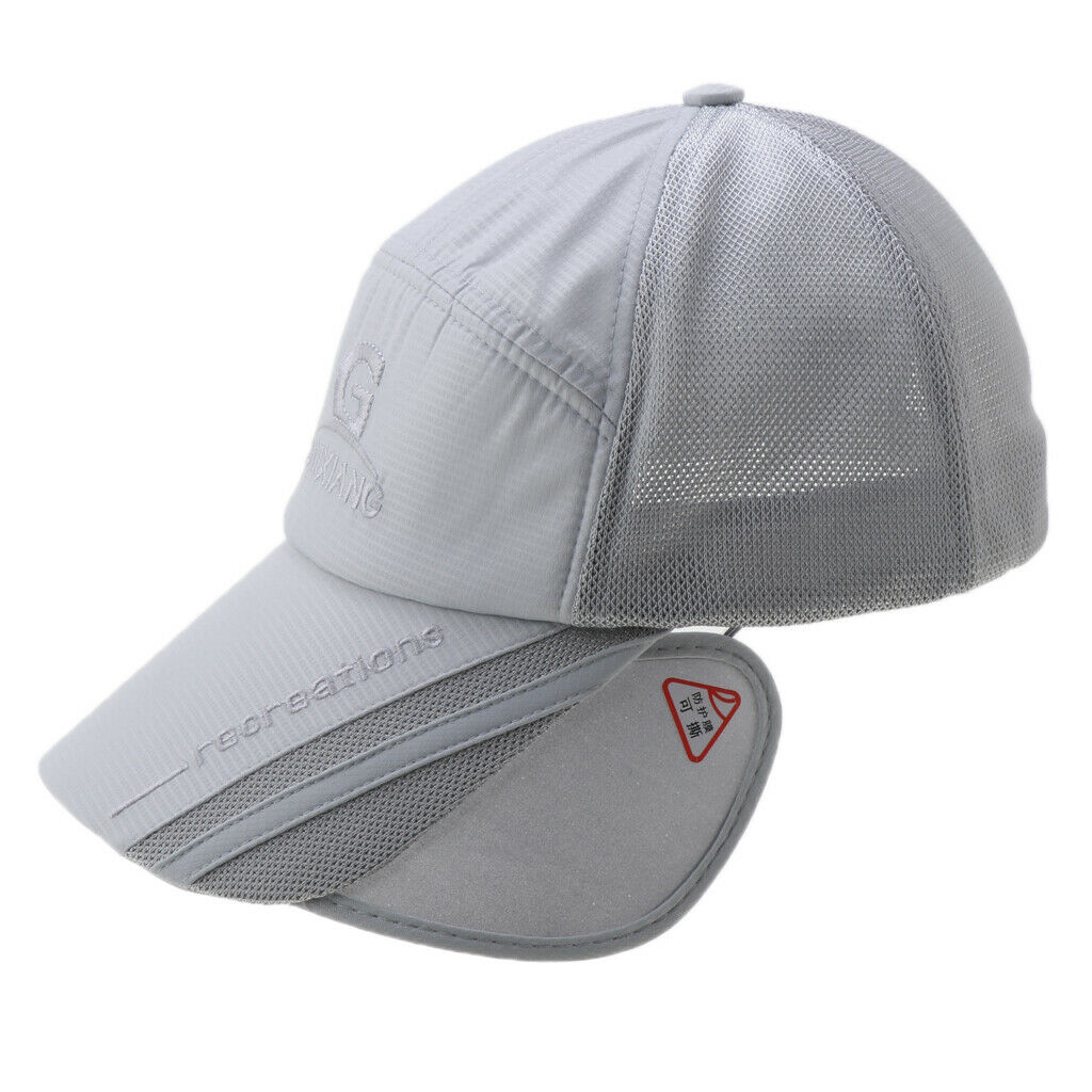 Outdoor Sports Hats Cycling Running Fishing Caps Anti-Sun Gray