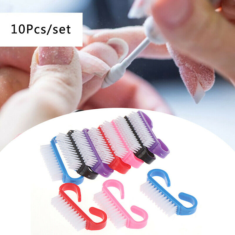 10Pcs Nail Cleaning Clean Brush File Manicure Pedicure Remove Dust Clear To_DD