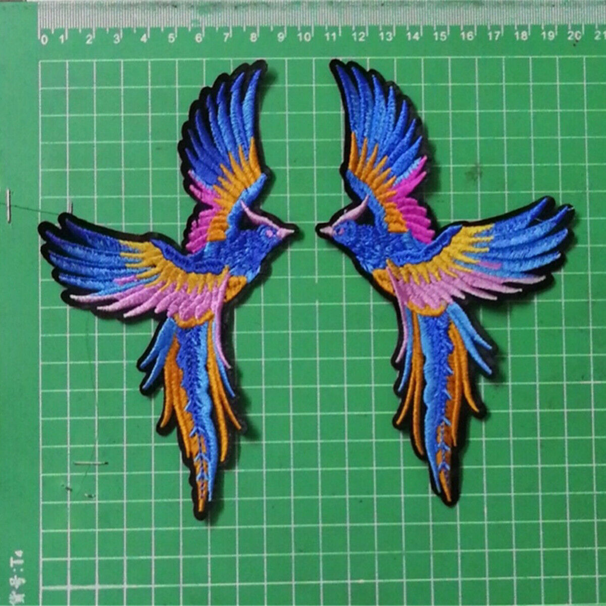 Phenix Birds Pair Embroidered Appliques Iron Patches Jacket Jeans Applique Craft
