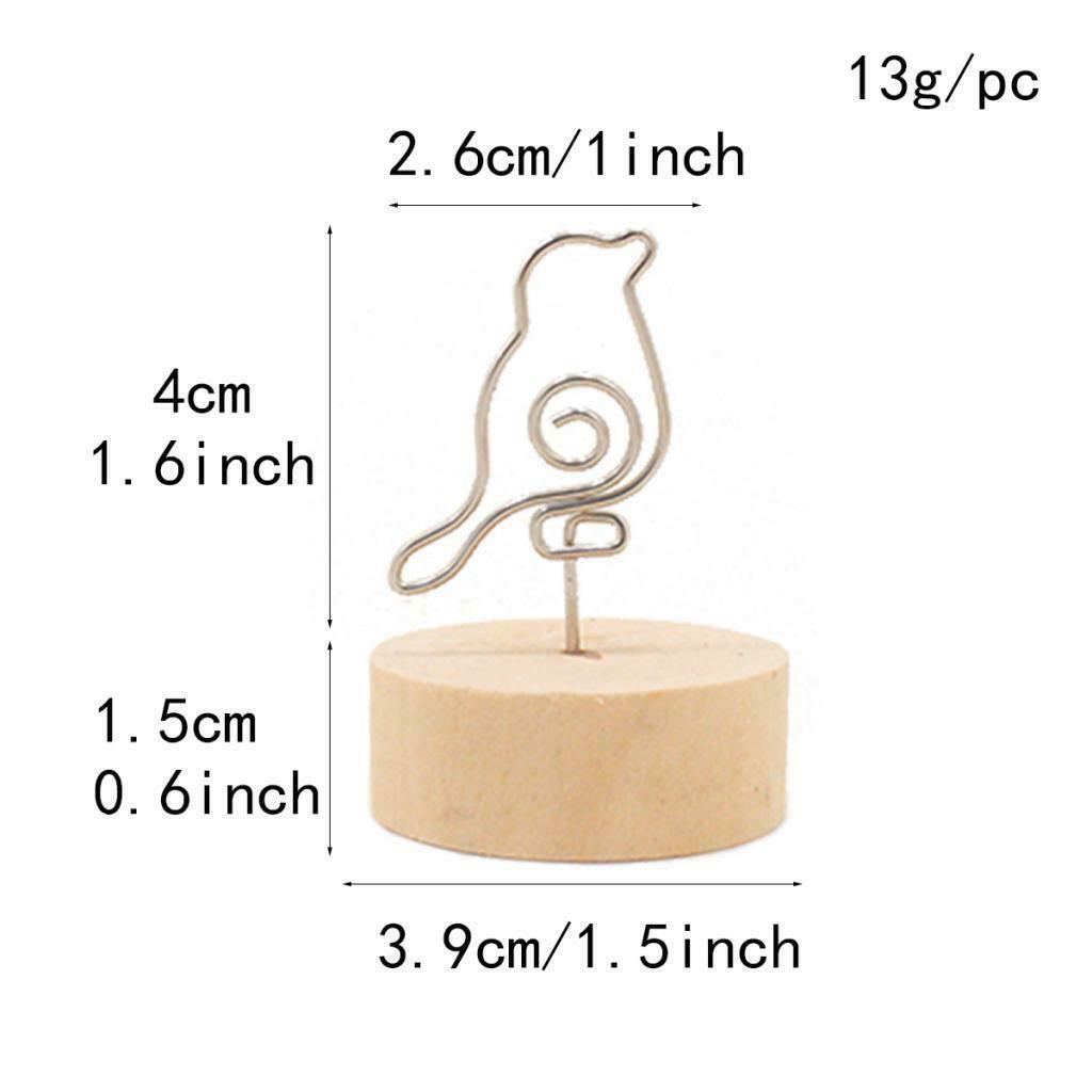 10x Photo Holder Name Cards Display Stand Wedding Party Rustic Ornaments