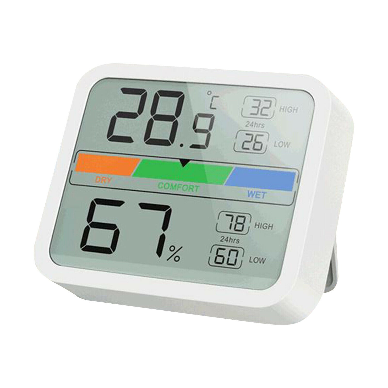 Digital LCD Thermometer Hygrometer Temperature Humidity Monitor for Basement