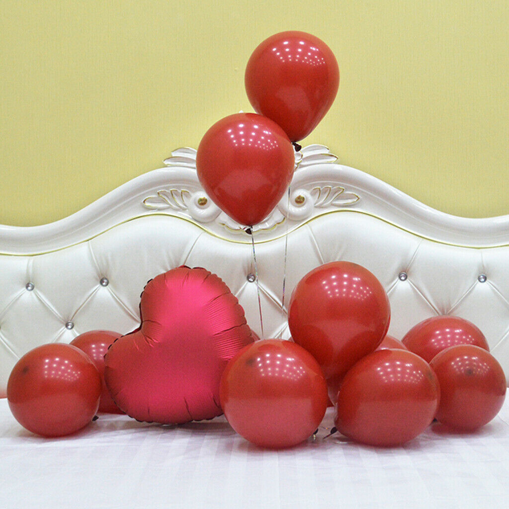 50 Pieces Romantic Latex Balloon Photo Props Wedding Birthday Red Decor