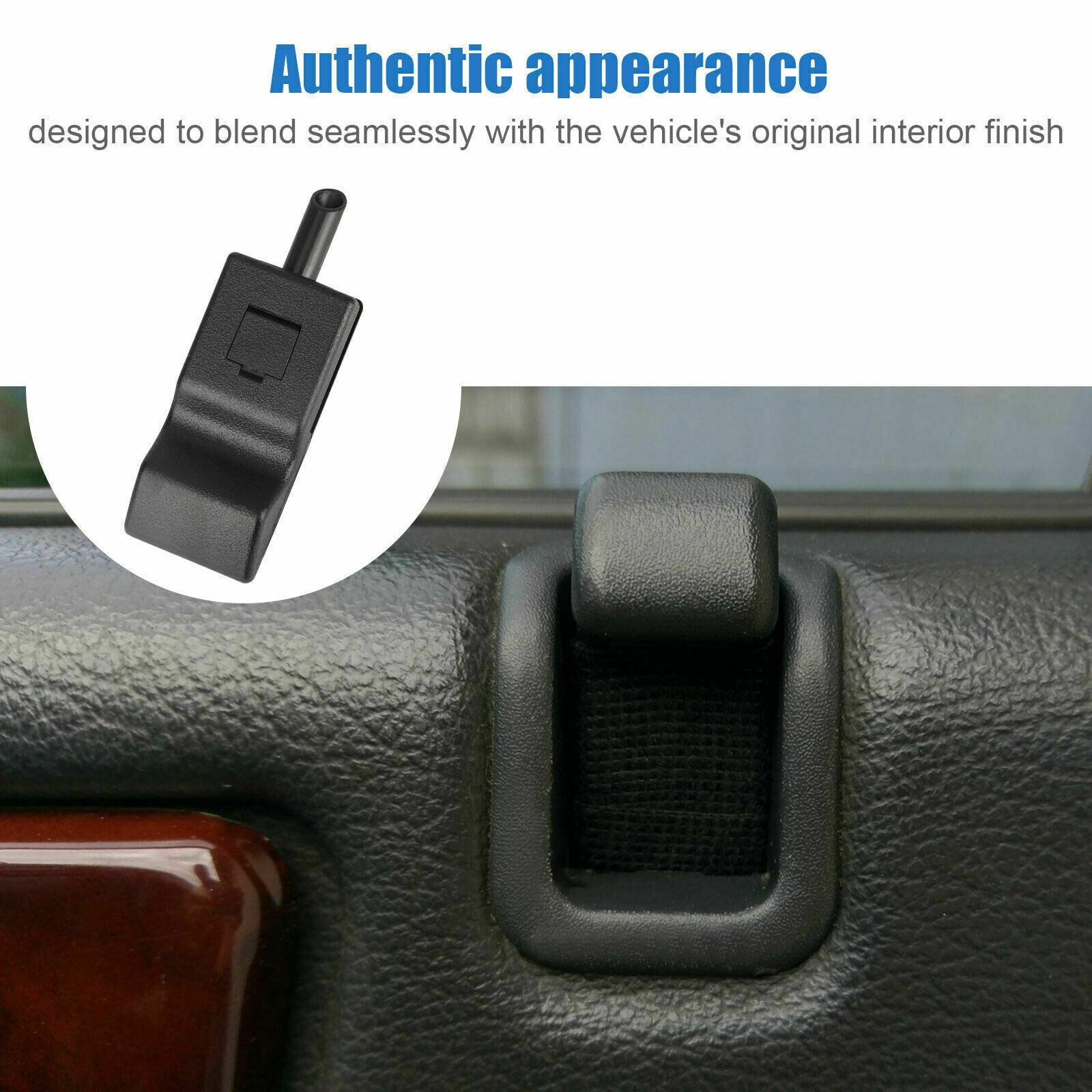 2pcs Door Lock Knobs Front/Rear Ebony For Chevy/GMC Silverado/Sierra 2007-2013
