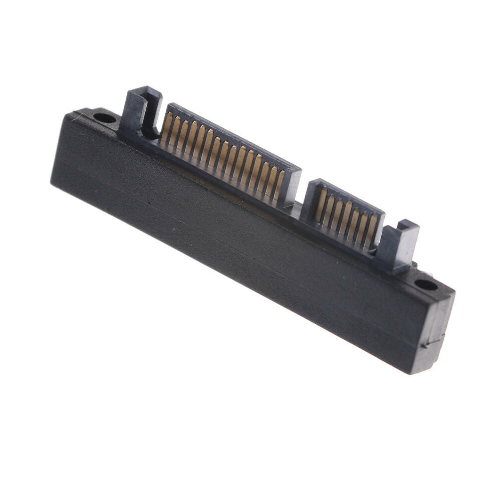Black SATA 7 + 15 Pin 22 Pin Male to 22 Pin Female Right Angle Convertor F.l8