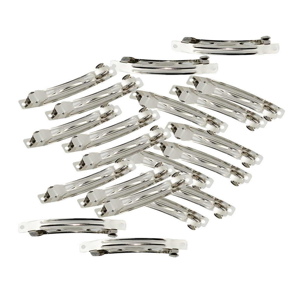 20pcs Blank French Barrette Hair Clips for DIY Women's Hair Accessories 8cm