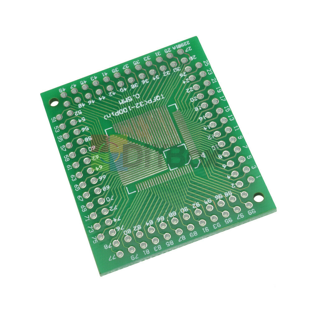 5x TQFP/QFP/LQFP/FQFP 32/44/64/80/100 To DIP Adapter PCB Circuit Board Converter