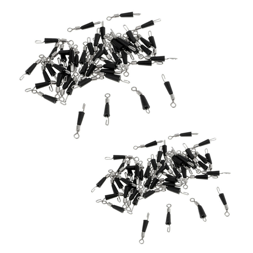 100Pcs Fishing Clips and Swivels Quick Change, High Strength Metal Fishing