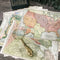 12x Retro Nautical Map Paper Pad Scrapbooking Card Album Background Decor Craft