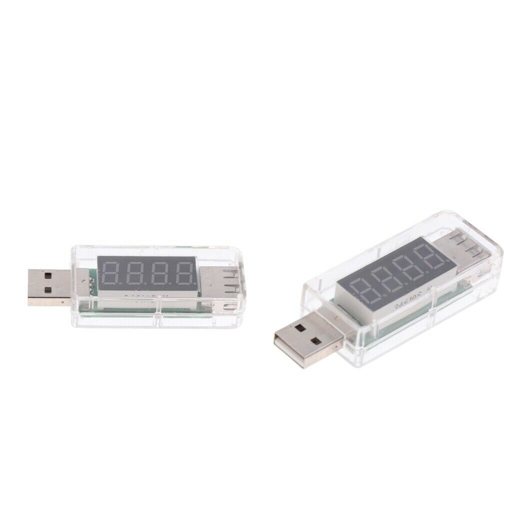 2x USB Power Tester Current Detector Voltage Power Meter for Power Bank