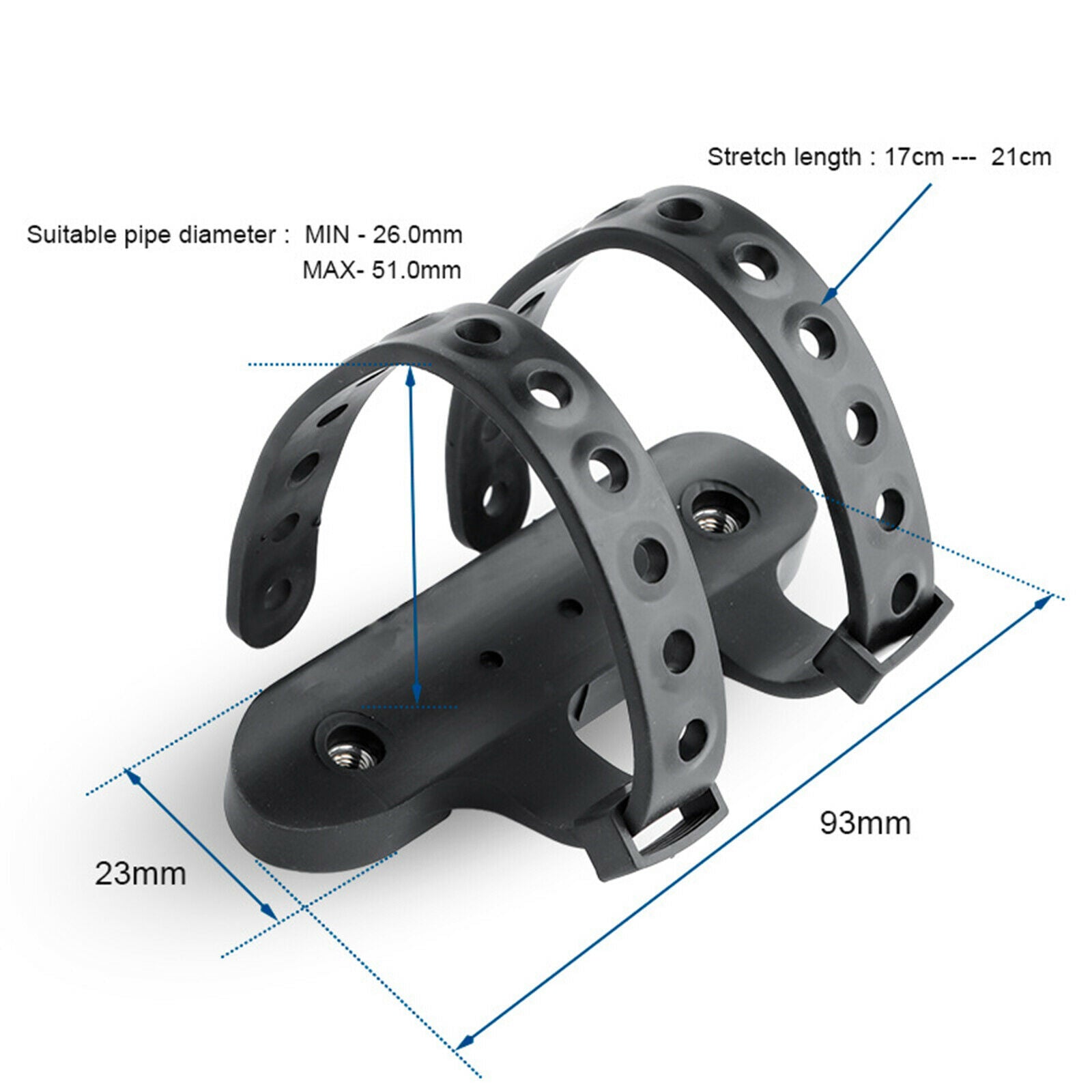 Mountain Bicycle Water Bottle Cage Holder Adapter Handlebar Bracket Mounting