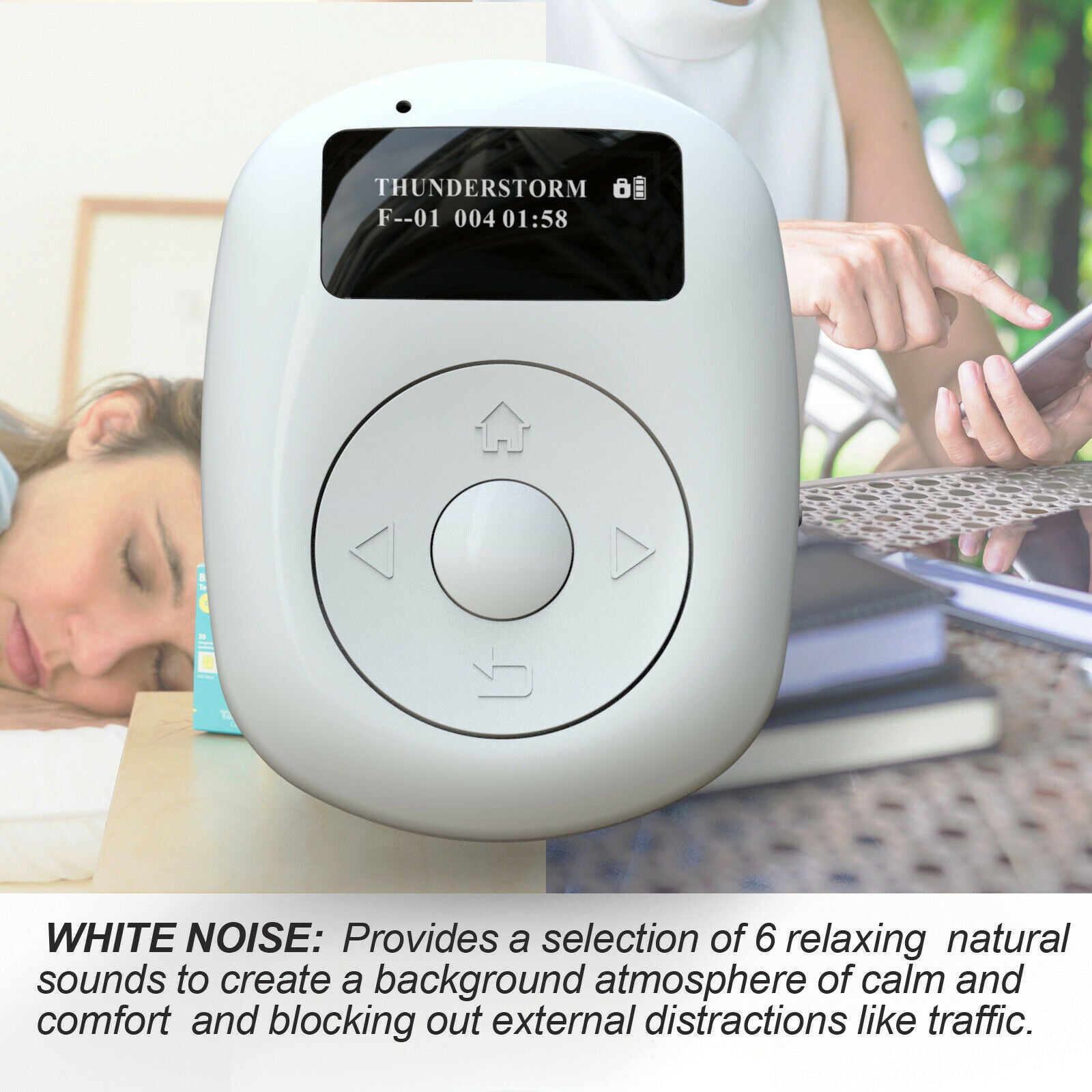 Mini DAB/DAB+/FM Radio with Bluetooth Portable Ddigital White Noise Radio